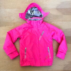 Spyder Girls Ski Snowboard Jacket Neon Pink Size 12